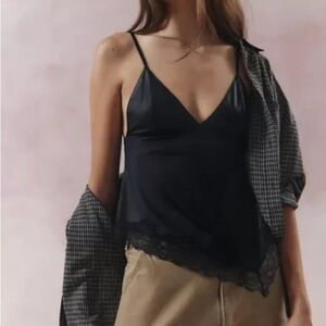 Kimchi Blue Cher Satin Lace-Trim Cami